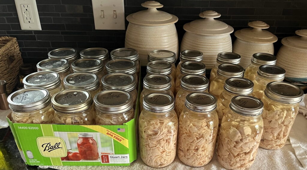 canned chicken on a counter