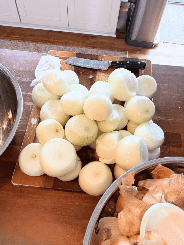 peeled onions