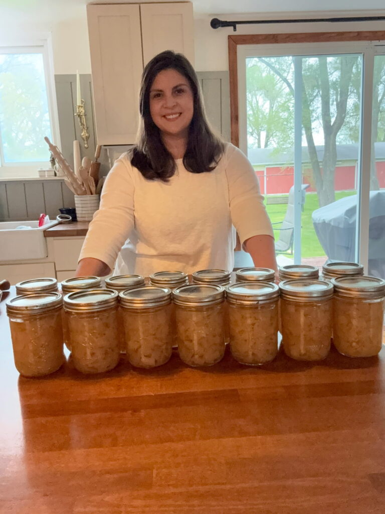 pints of onions that have finished being pressure canned