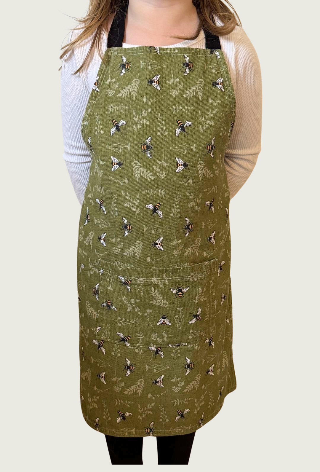 Children's Bee-Patterned Tie-Back Apron - Image 5