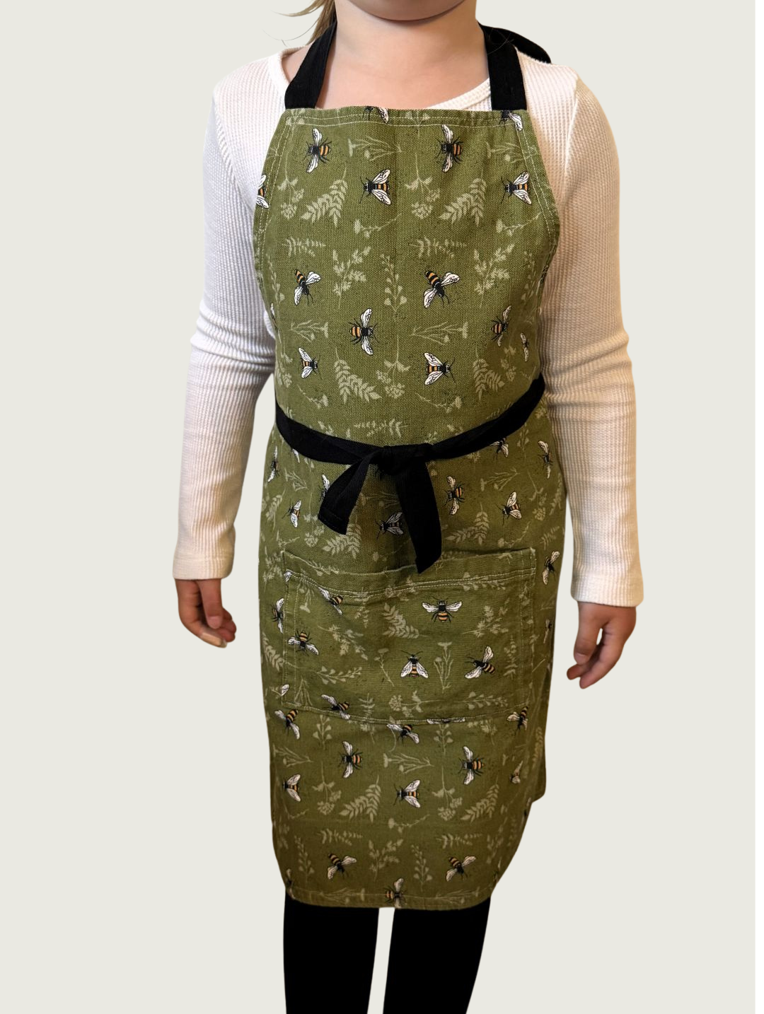 Children's Bee-Patterned Tie-Back Apron - Image 6