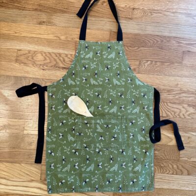 Children's Bee-Patterned Tie-Back Apron