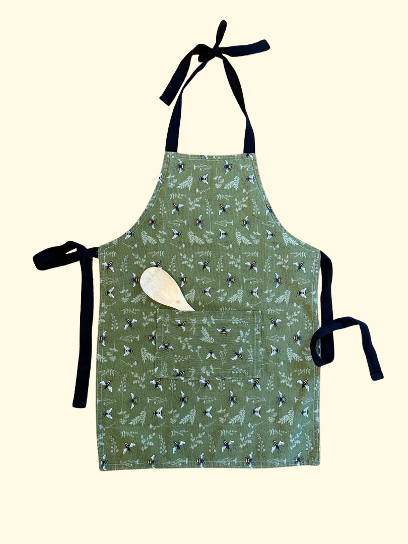 Children's Bee-Patterned Tie-Back Apron - Image 2